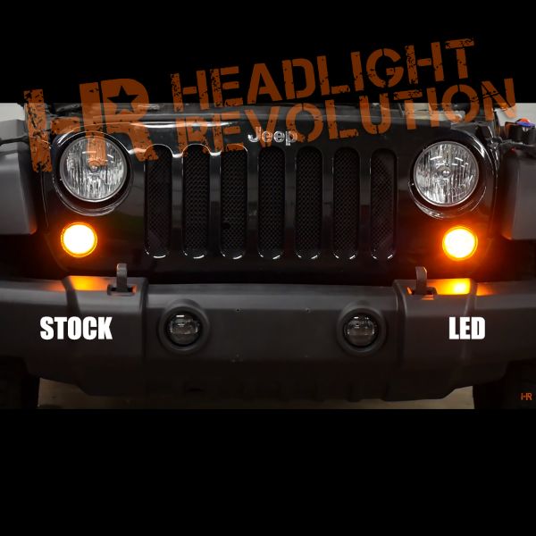 Jeep Wrangler JK 07 18 LED Front Turn Signal Upgrade HR